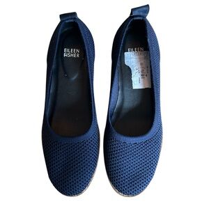 Eileen Fisher Etta Knit Slip-On Shoe (Women), Midnight, Size 7, NWT No box